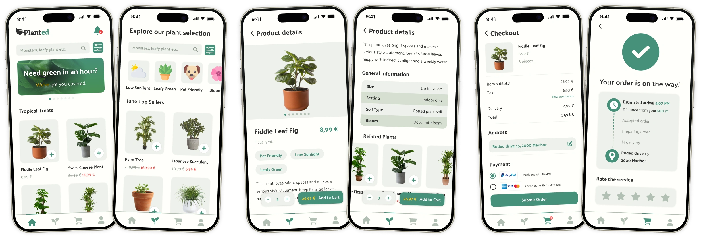 Planted app design
