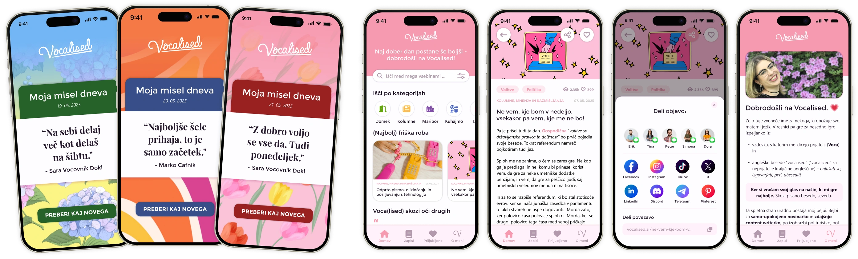 Vocalised app design